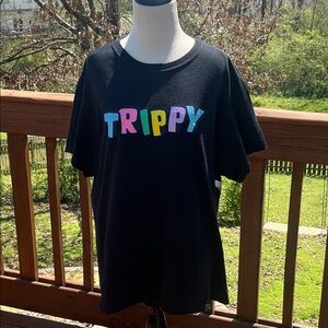 Gildan Black Heavy 100% Cotton Tee Trippy Vibes No Size fits like a men’s Large